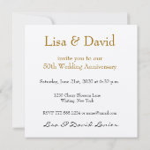 50e Jubileum Uitnodiging - GOLD-Rozen (Achterkant)