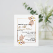 50e Jubileum Uitnodiging, Greenery Wedding Anni Feestdagenkaart (Staand voorkant)