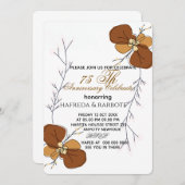 50e Jubileum Uitnodiging, Greenery Wedding Anni Kaart (Voorkant / Achterkant)