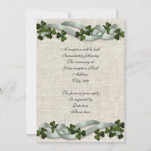 50e Jubileum Uitnodiging Iers thema (Achterkant)