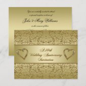 50e Jubileum Uitnodiging Kaart (Voorkant / Achterkant)