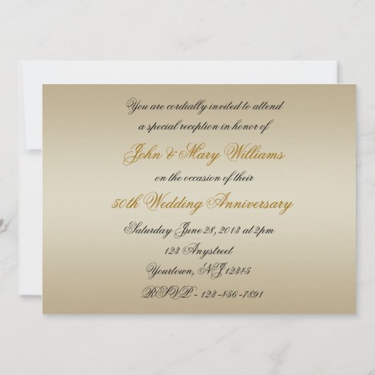 50e Jubileum Uitnodiging Kaart (Achterkant)