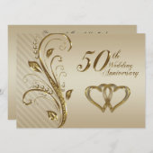 50e Jubileum Uitnodiging Kaart (Voorkant / Achterkant)