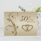 50e Jubileum Uitnodiging Kaart (Staand voorkant)