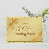 50e Jubileum Uitnodiging Kaart (Staand voorkant)