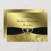 50e Jubileum Uitnodiging Kaart (Voorkant / Achterkant)