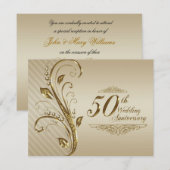 50e Jubileum Uitnodiging Kaart (Voorkant / Achterkant)