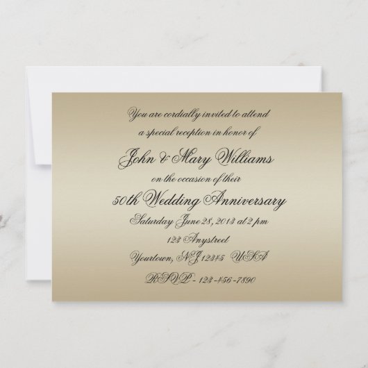 50e Jubileum Uitnodiging Kaart (Achterkant)