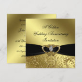 50e Jubileum Uitnodiging Kaart (Voorkant / Achterkant)