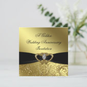 50e Jubileum Uitnodiging Kaart (Staand voorkant)