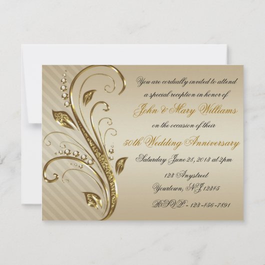 50e Jubileum Uitnodiging Kaart (Achterkant)