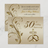 50e Jubileum Uitnodiging Kaart (Voorkant / Achterkant)