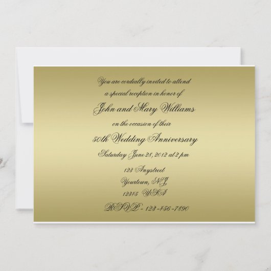 50e Jubileum Uitnodiging Kaart (Achterkant)
