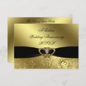 50e Jubileum Uitnodiging Kaart (Voorkant / Achterkant)