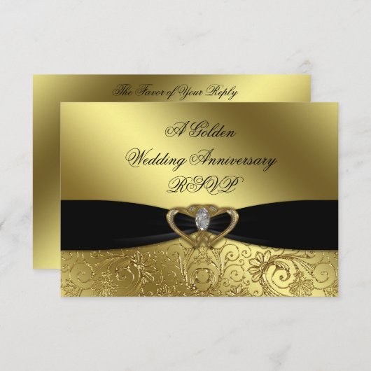 50e Jubileum Uitnodiging Kaart (Voorkant / Achterkant)