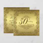 50e Jubileum Uitnodiging Kaart (Voorkant / Achterkant)
