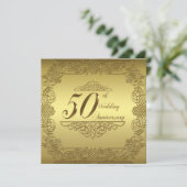 50e Jubileum Uitnodiging Kaart (Staand voorkant)