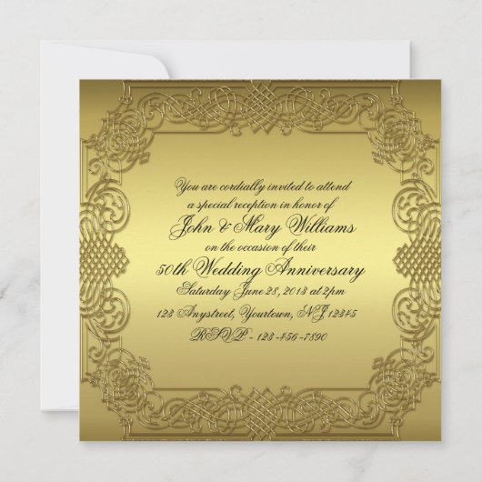 50e Jubileum Uitnodiging Kaart (Achterkant)