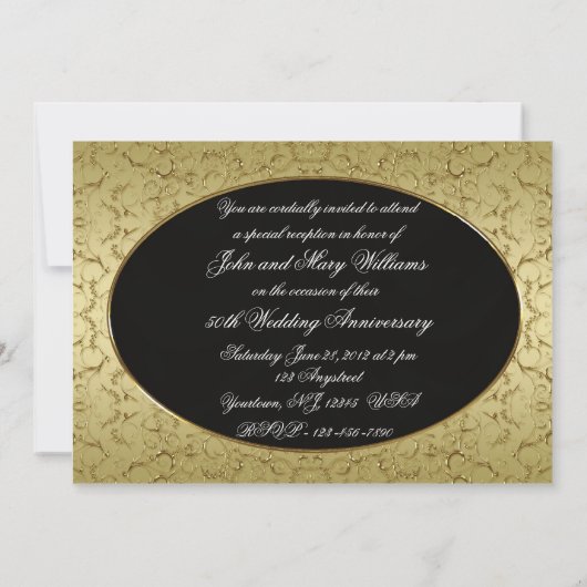 50e Jubileum Uitnodiging Kaart (Achterkant)