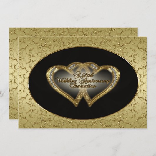 50e Jubileum Uitnodiging Kaart (Voorkant / Achterkant)