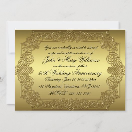 50e Jubileum Uitnodiging Kaart (Achterkant)