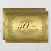 50e Jubileum Uitnodiging Kaart (Voorkant / Achterkant)