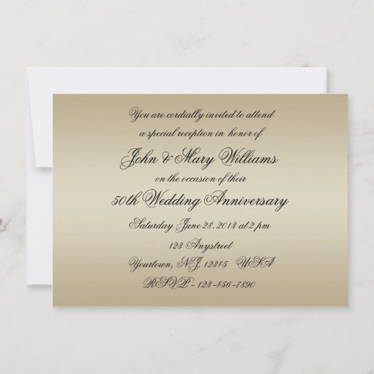 50e Jubileum Uitnodiging Kaart (Achterkant)