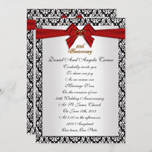 50e Jubileum Uitnodiging tot herroeping (Voorkant / Achterkant)