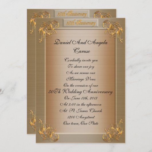 50e Jubileum Uitnodiging tot herroeping (Voorkant / Achterkant)