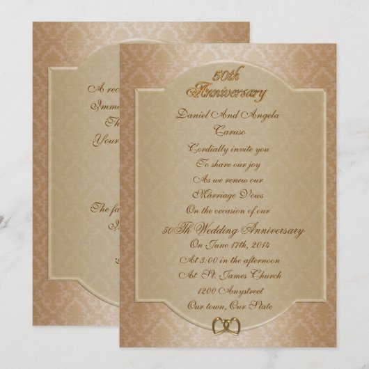 50e Jubileum Uitnodiging tot herroeping (Voorkant / Achterkant)