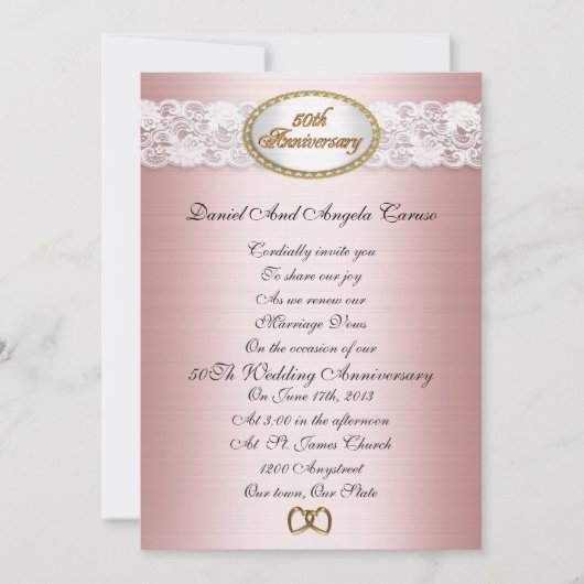 50e Jubileum Uitnodiging Traditioneel (Voorkant)