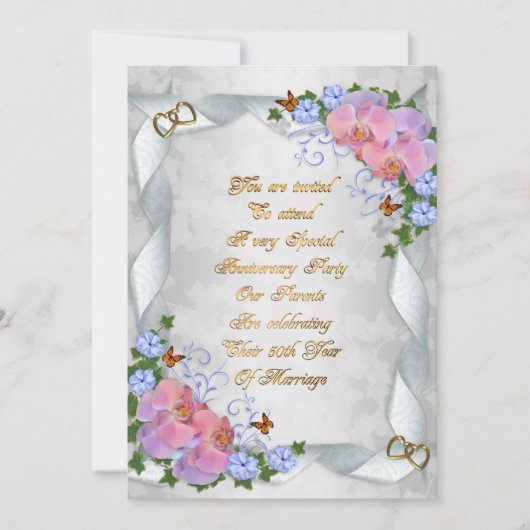 50e Jubileum uitnodiging voor ouders (Voorkant)