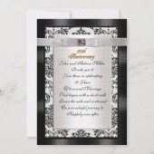 50e Jubileum uitnodiging zwart wit demask (Voorkant)