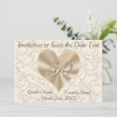 50e Jubileum uitnodigingen, 5 tekstvak Sjablonen (Staand voorkant)