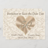 50e Jubileum uitnodigingen, 5 tekstvak Sjablonen (Voorkant / Achterkant)