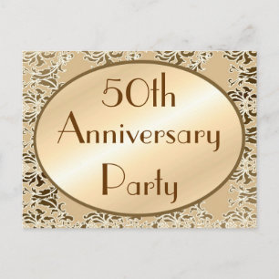 50e Jubileum uitnodigingen Briefkaarten