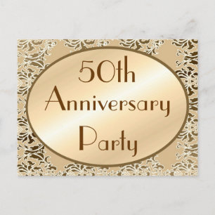 50e Jubileum uitnodigingen Briefkaarten