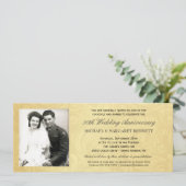 50e Jubileum Uitnodigingen -  Gold Damask (Staand voorkant)