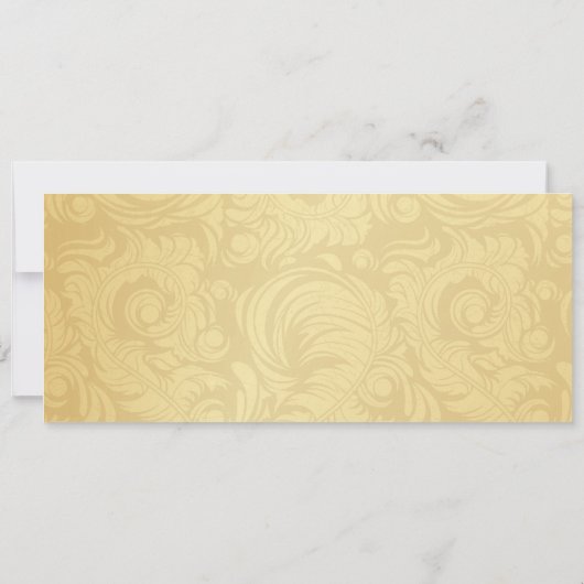 50e Jubileum Uitnodigingen -  Gold Damask (Achterkant)