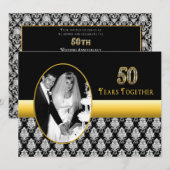 50e Jubileum-uitnodigingen voor bruiloft Kaart (Voorkant / Achterkant)