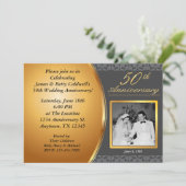 50e Jubileum-uitnodigingen voor bruiloft Kaart (Staand voorkant)