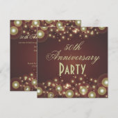 50e Jubileum-uitnodigingen voor bruiloft Kaart (Voorkant / Achterkant)