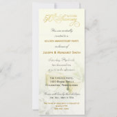 50e Jubileum-uitnodigingen voor bruiloft - Tall Iv Kaart (Achterkant)