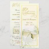 50e Jubileum-uitnodigingen voor bruiloft - Tall Iv Kaart (Voorkant / Achterkant)