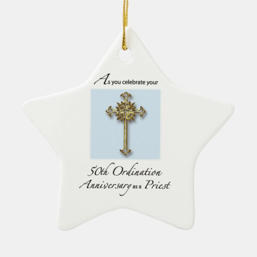 50e Jubileum van de Orde van Pristen Keramisch Ornament (Voorkant)