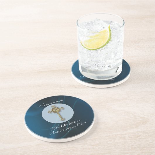 50e Jubileum van de Orde van Pristen Zandsteen Onderzetter (Zijkant)