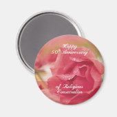 50e Jubileum van de religieuze overtuiging roze Ro Magneet (Voorkant / Achterkant)