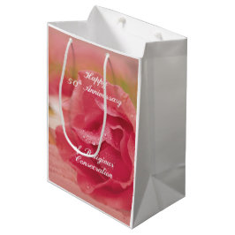 50e Jubileum van de religieuze overtuiging roze Ro Medium Cadeauzakje