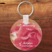 50e Jubileum van de religieuze overtuiging roze Ro Sleutelhanger (Voorkant)