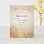 50e Jubileum van het godsdienstige beroep Nun Kaart (Gele Bloem)